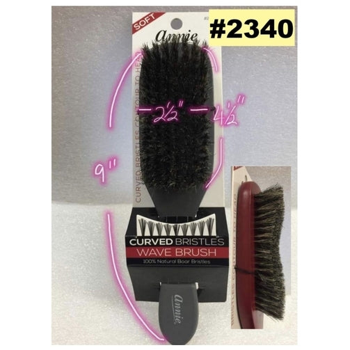 Annie Curved Bristles Wave Brush  #2340